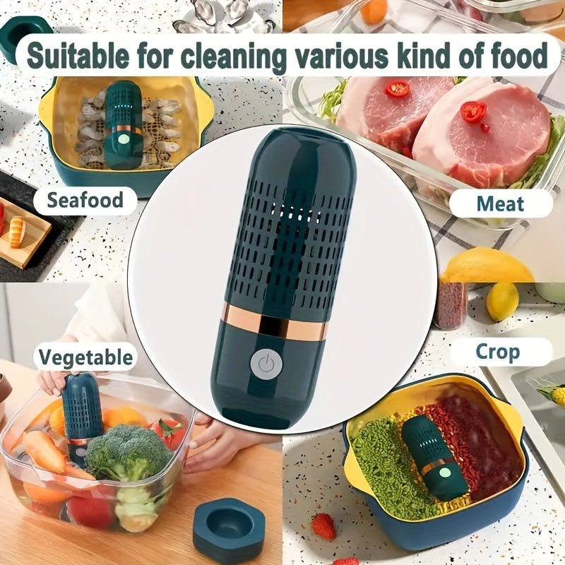Wireless Ultrasonic Vegetable and Fruit Cleaner USB Rechargeable One-Button Quick Cleaning