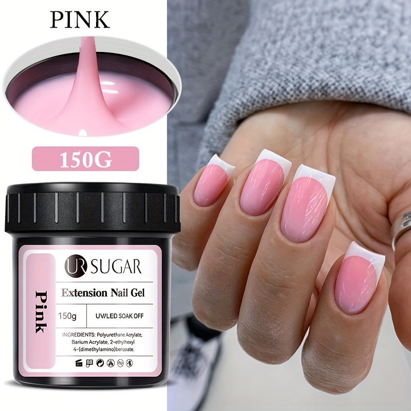 Pinkish-White Nail Extension Gel 150g Fast-Dry UV/LED Soak Off High-Quality