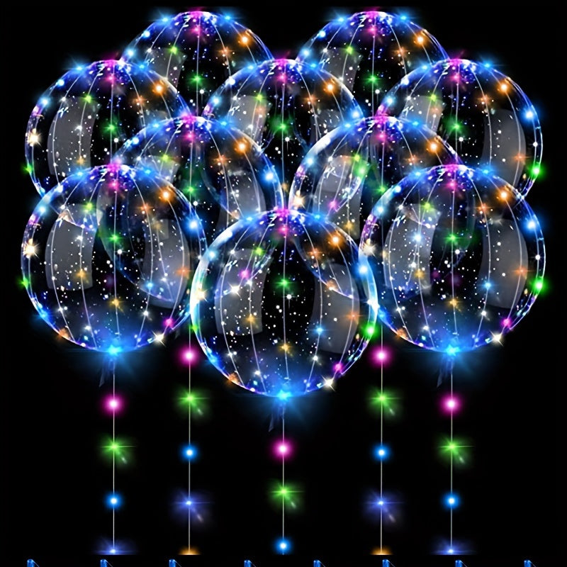 10 ta LED yoritilgan sharchalar to'plami, turli tadbirlar uchun, ichki va tashqi foydalanish uchun AA batareyalar bilan quvvatlanadi, to'ylar, Sevishganlar kuni, tug'ilgan kunlar va bayram bezaklari uchun mukammal.