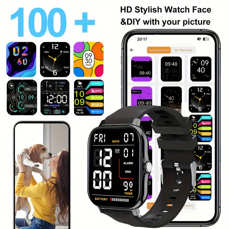 Unisex Fitness Smartwatch with Heart Rate Monitor and Multi-Sport Tracking