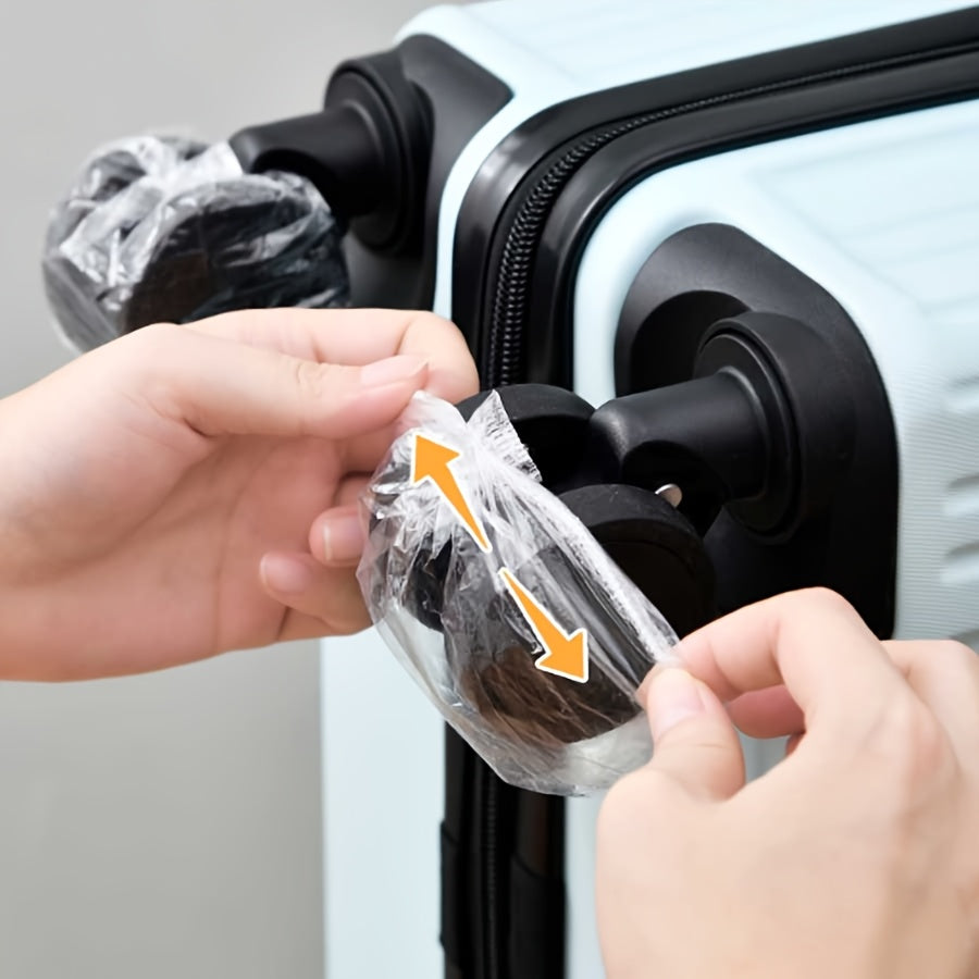 50 Pieces Universal Luggage Wheel Covers Dustproof Suitcase Hub Caps