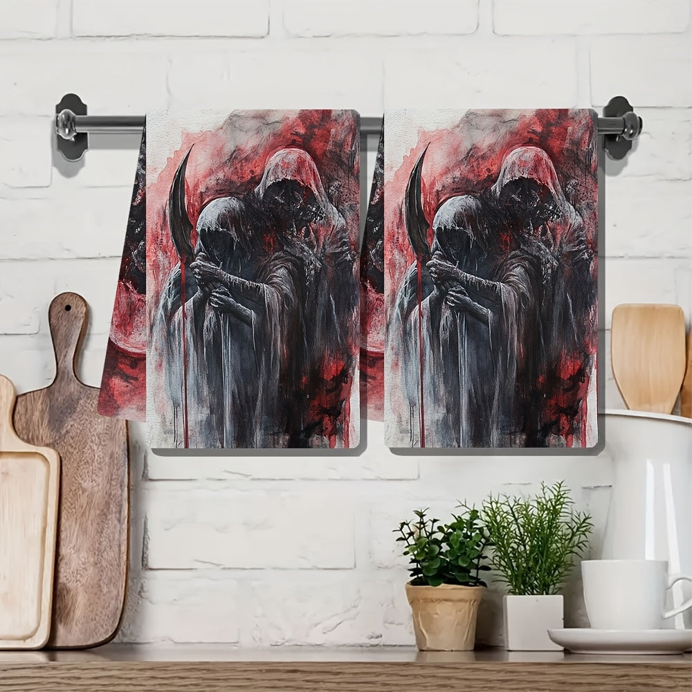 Получите 2 ультрамягких кухонных полотенца в дизайне "Слaughter Tarotesque Dark". Эти высокоабсорбирующие кухонные полотенца идеально подходят для праздничного декора. Машинная стирка, размер 16x24 дюйма. Номер товара 2KYSYS1218653.