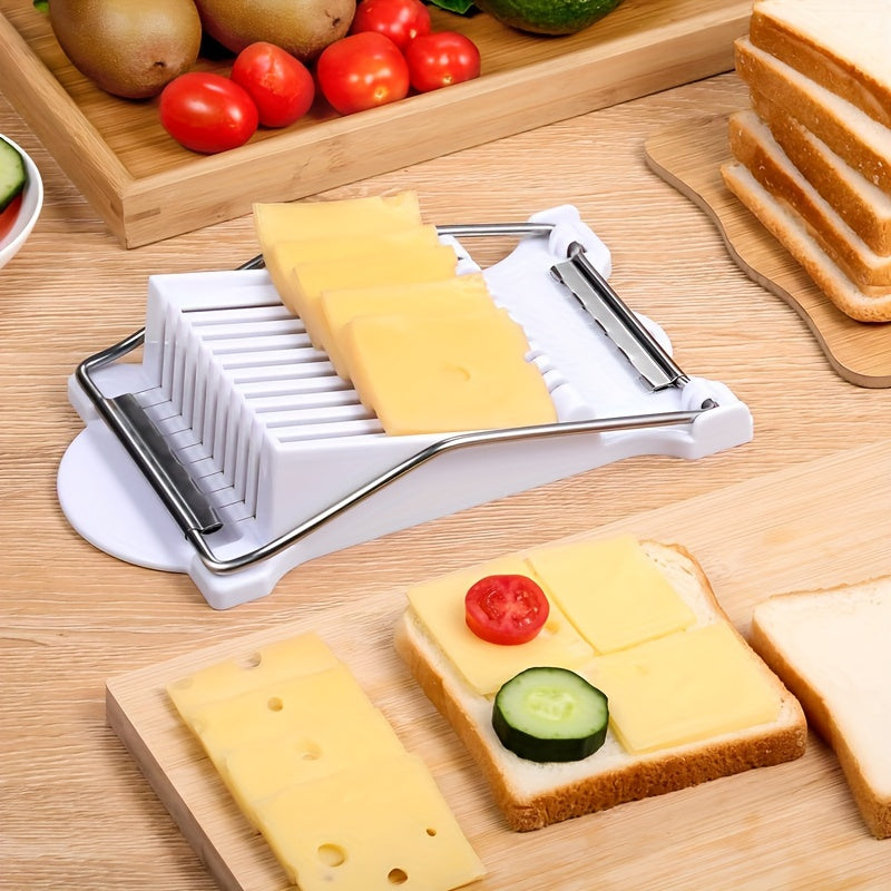 Cortador manual multifuncional de acero inoxidable para queso, frutas, huevos y jamón