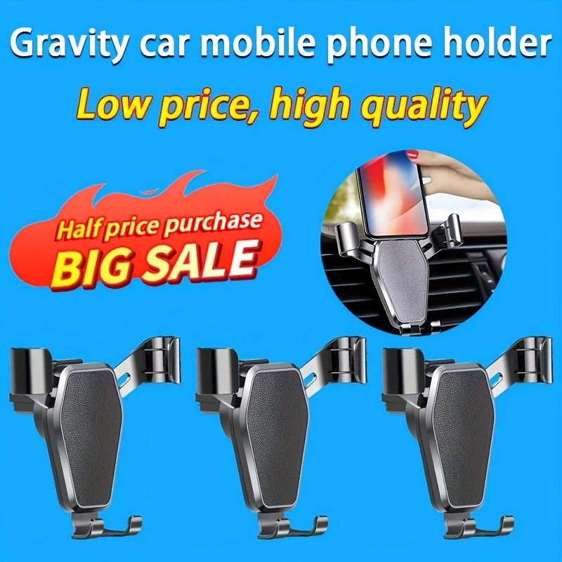 Universal avtomobil telefon uchun tutqich, sozlanadigan havo ventili uchun o'rnatish, shokga qarshi