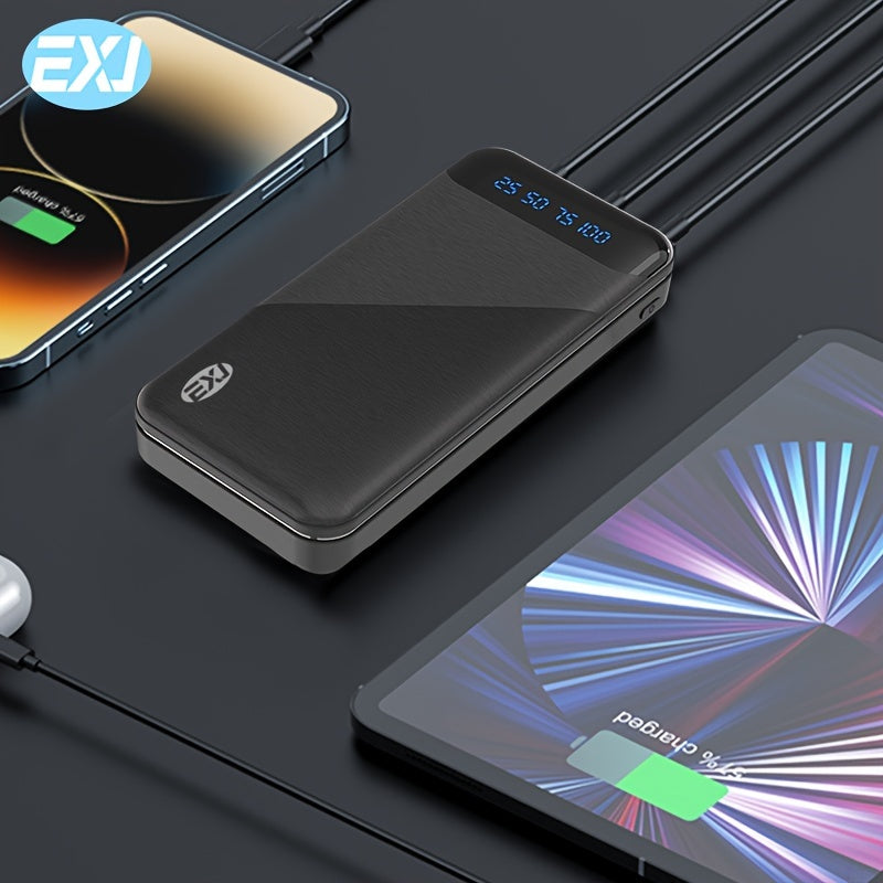 LED displeyli 20000mAh quvvat banki USB Type-C Micro kirish portativ zaryadlovchi iOS Android uchun