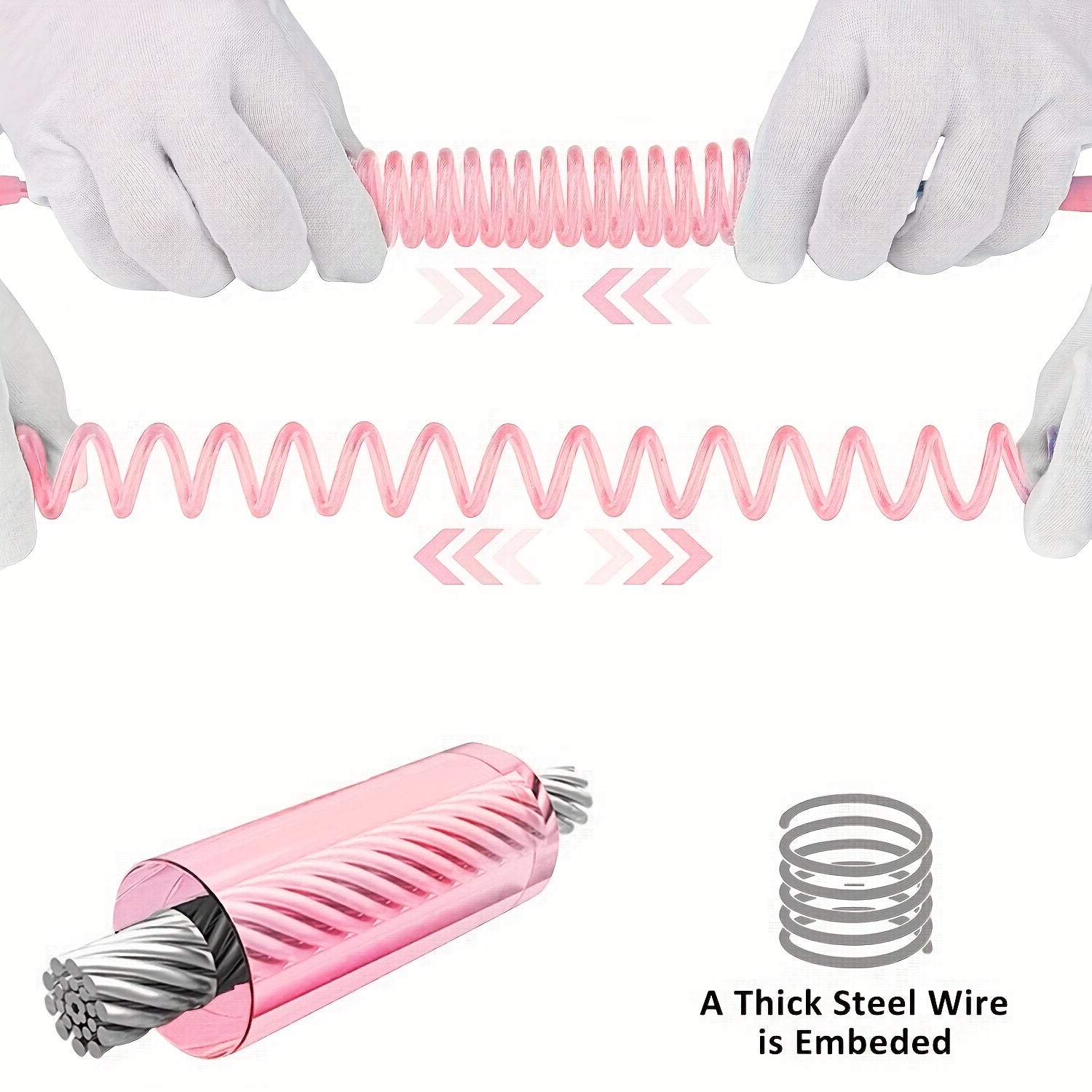 Pink Toddler Safety Leash 8.2 Feet Child Wrist Link Harness for Babies and Kids