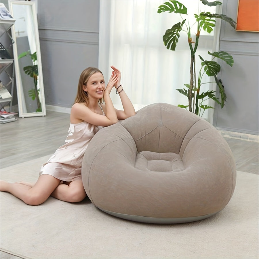 Large PVC Inflatable Sofa Chair Foldable Indoor Outdoor Relaxing Bean Bag Seat