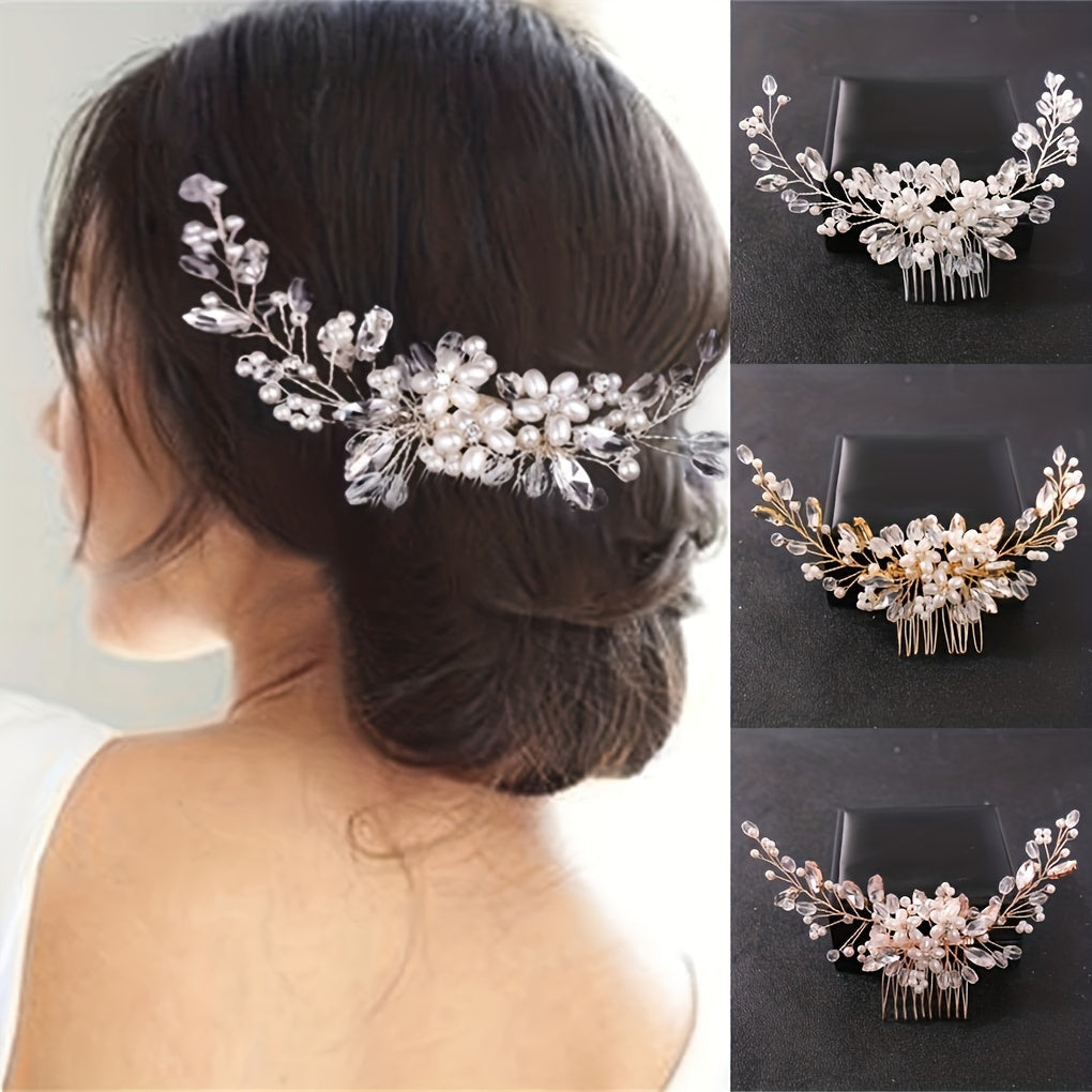 Pearl Bridal Hair Comb White Wedding Hair Accessory Elegant Headpiece