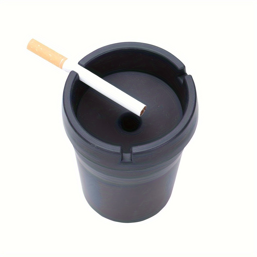 Portable Black Car Ashtray Smokeless Durable Indoor Outdoor Use