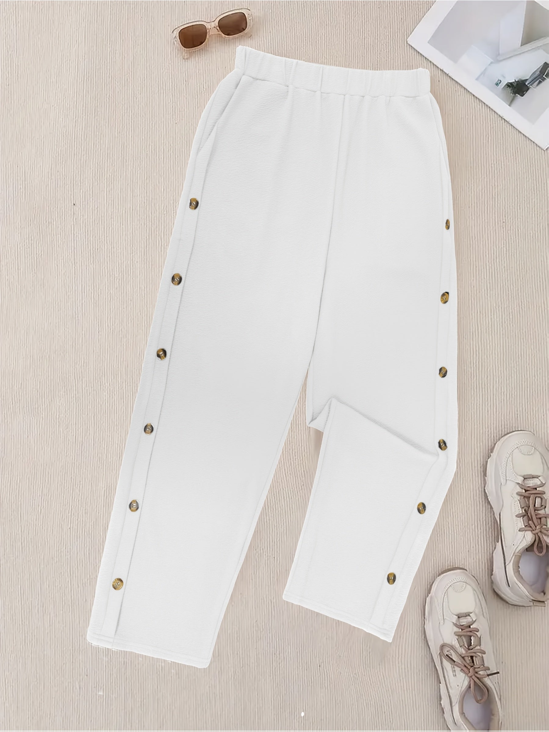 Women's Plus Size Relaxed Fit Trousers Soft Stretch Fabric Autumn Casual Pants