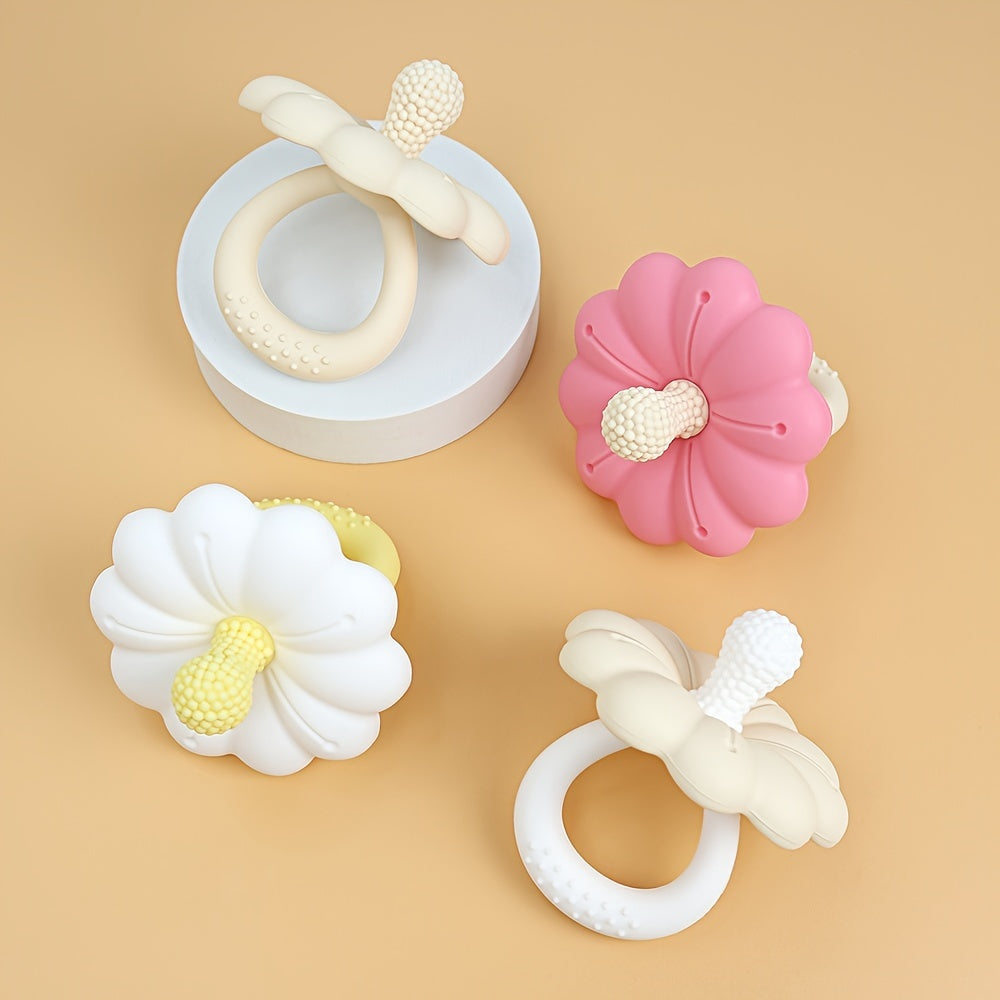 Baby Teething Toy Flower-Shaped Silicone Teether for Infants and Toddlers