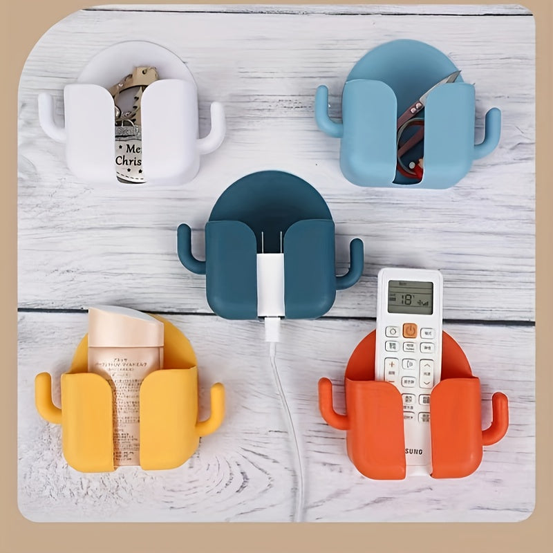 Cactus Wall Mount Phone Holder for TV and Air Conditioner No-Drill Adhesive Charging Bracket