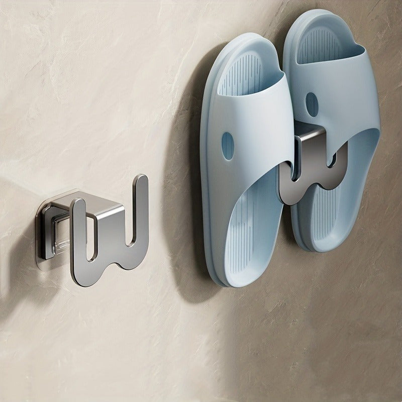 Wall-Mounted Shoe Organizer No-Drill Installation Space-Saving for Bathroom RV Dorm