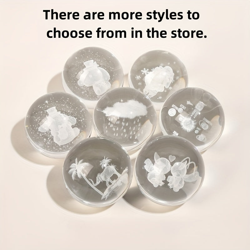 Giraffe Crystal Ball Night Light 6cm USB LED Desk Lamp for Bedroom Decor