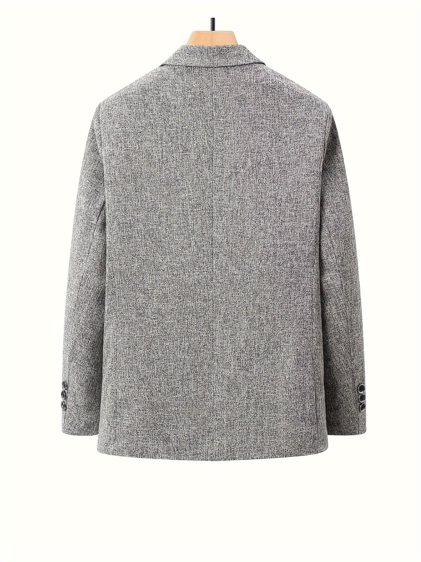 Men's Lightweight Business Casual Blazer Solid Color Long Sleeve Polyester Viscose