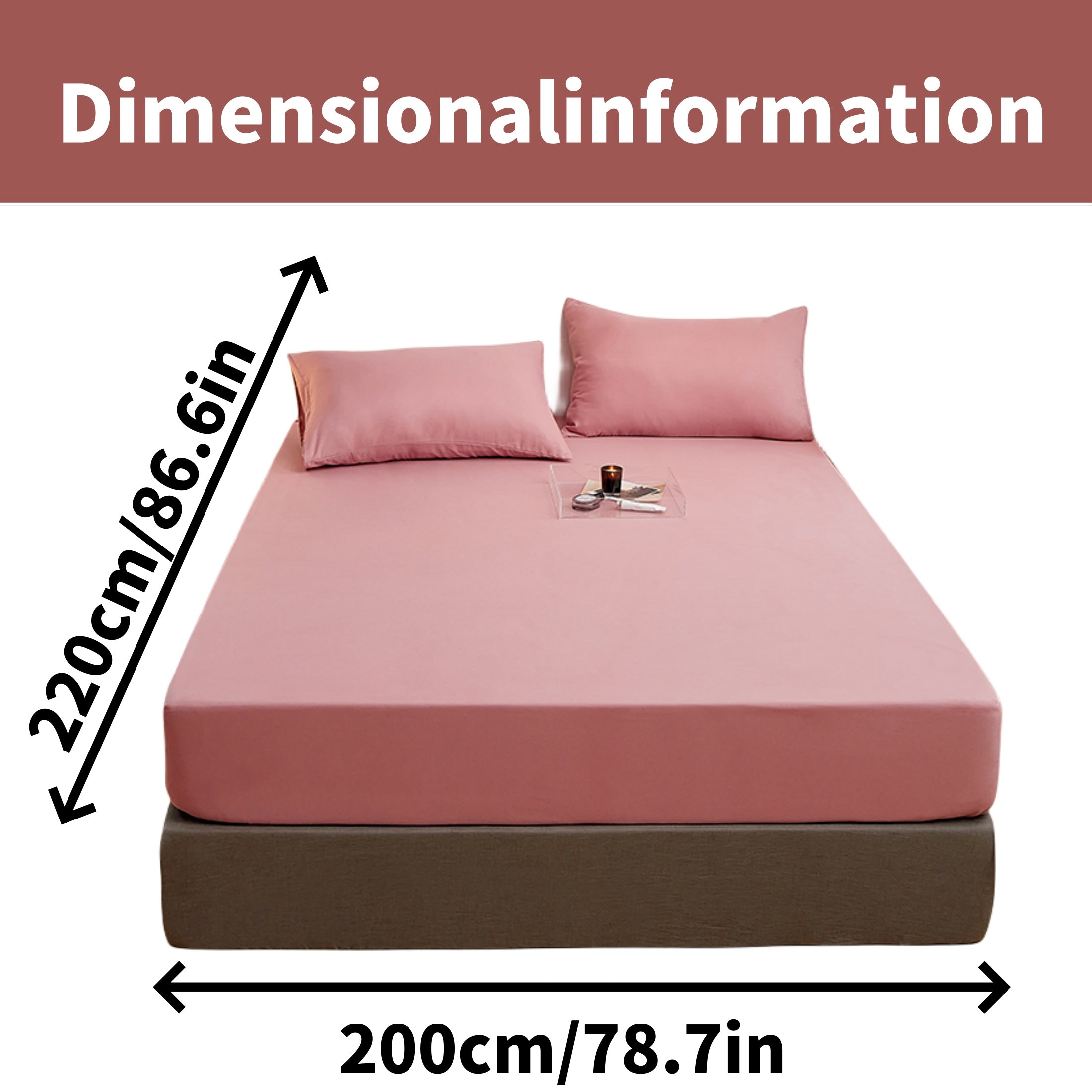 Juego de sábanas ajustadas de poliéster cepillado con 2 fundas de almohada, con bolsillo profundo, ropa de cama