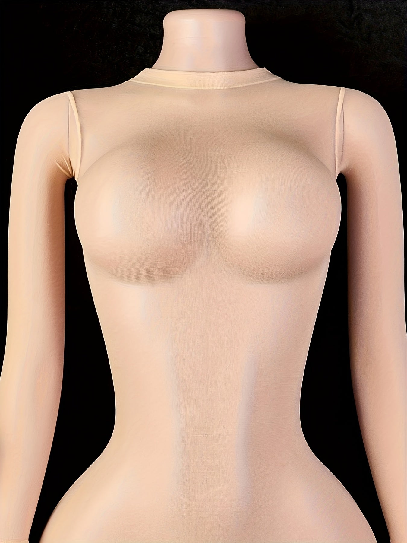 Ayollar uchun shaffof paypoqlar bodysuit, baliq to'rli dizayn va qorin kesimi bilan, teddy ichki kiyimlarini ko'rsatadi.