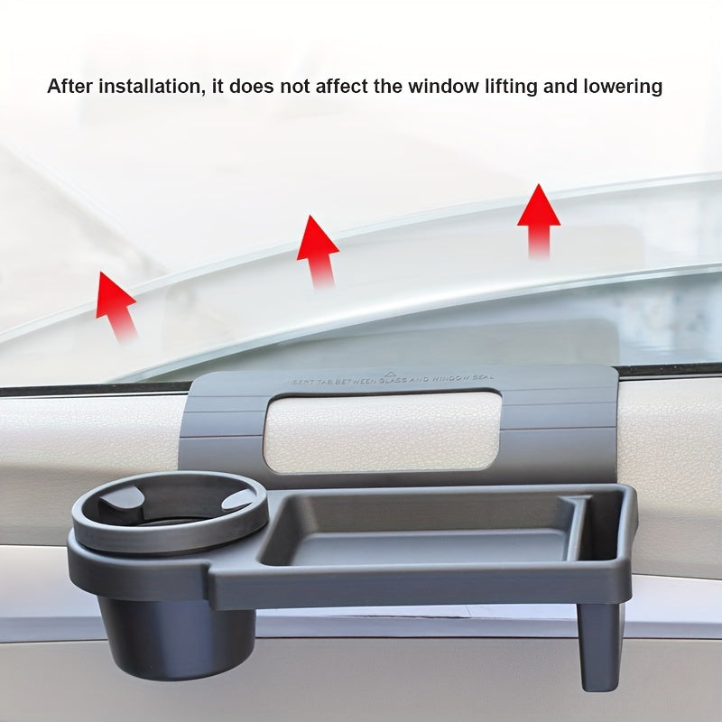 Mashina tashkilotchisi qutisi, stakan tutqich va telefon uchun joy bilan, plastmassa saqlash racki