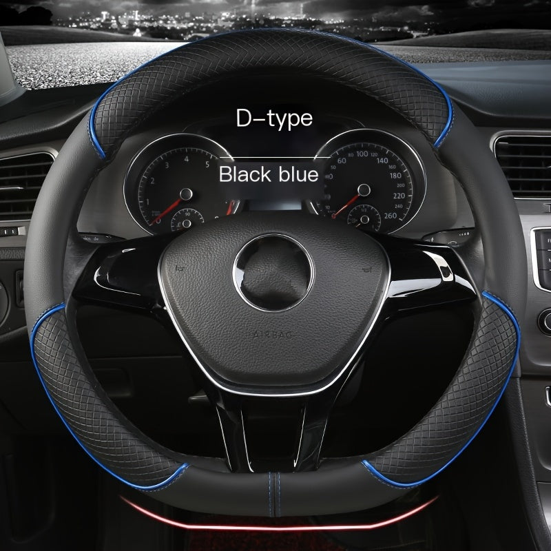 PVC Steering Wheel Cover Black and Red Fit Most Vehicles