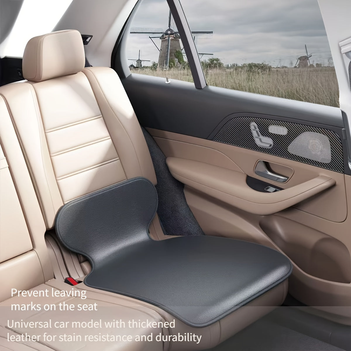 Universal Faux Leather Car Seat Protector Waterproof Non-Slip Scratch-Resistant