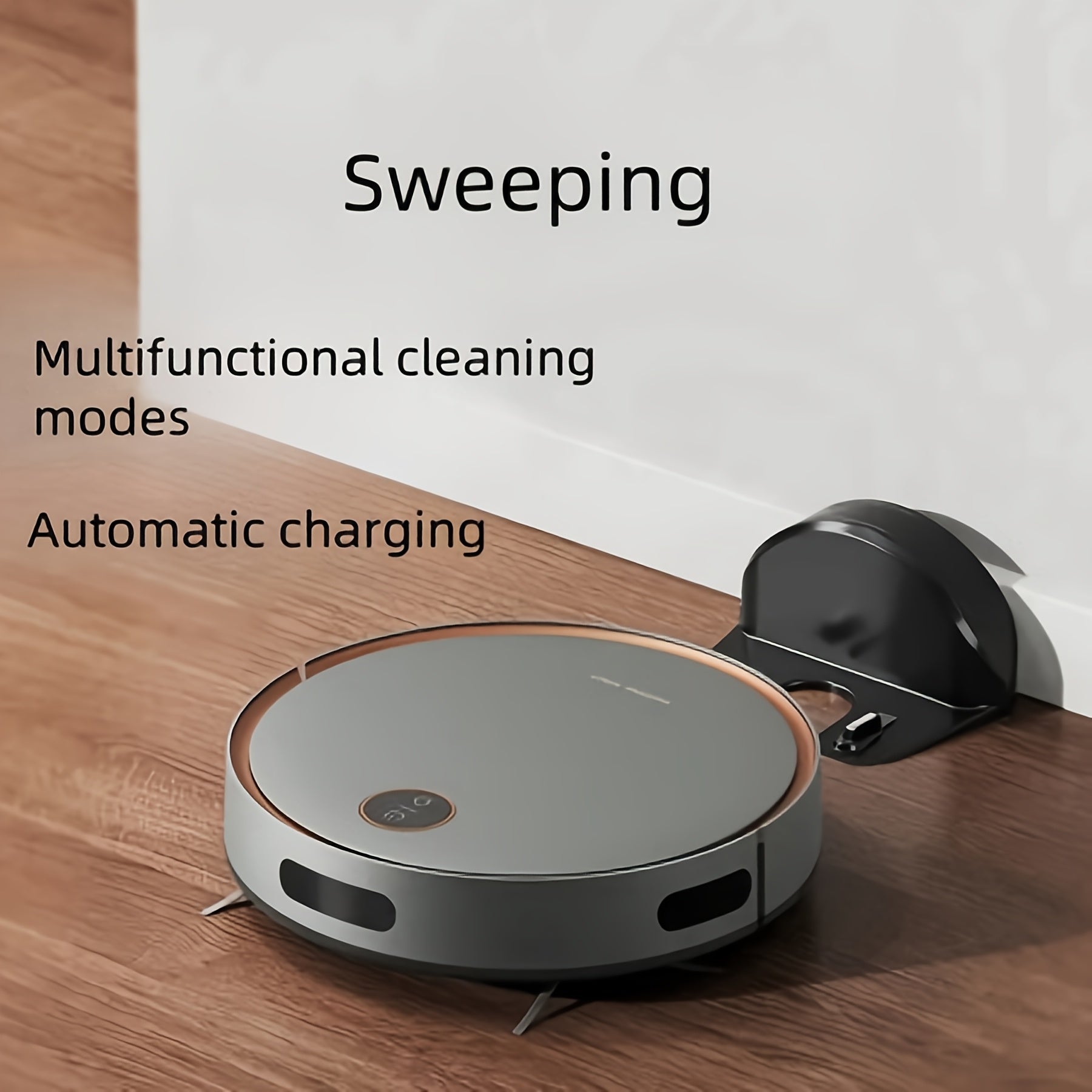 Robot Vacuum Cleaner 3-in-1 Mopping Sweeping Automatic Charging Remote Control 2000mAh Lithium Battery