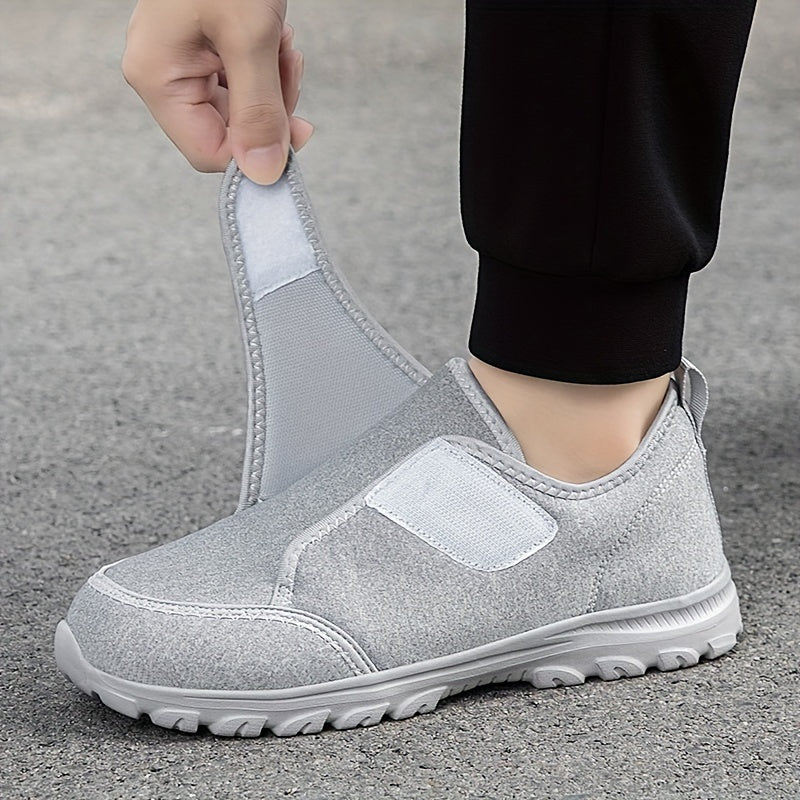 Men's Wide Fit Sneakers with Adjustable Straps for Swollen and Diabetic Feet