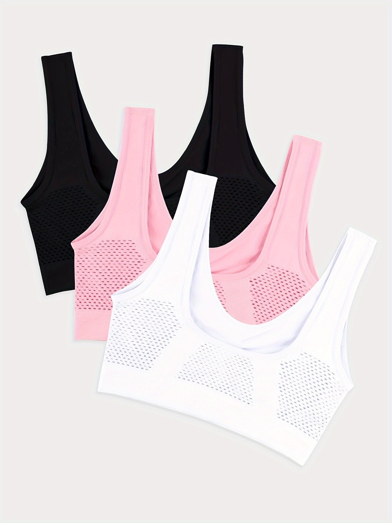 Women's Sports Bras for Running and Yoga Breathable Wire-Free Hollow-Out Design