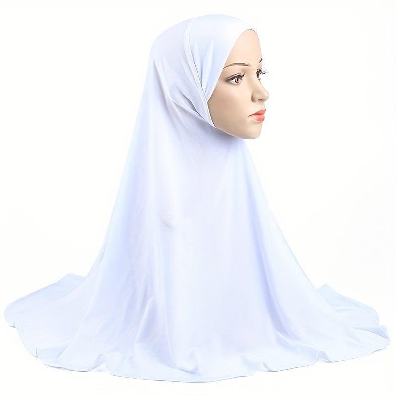 Solid Color Instant Hijab Bandana Scarf Wrap for Women Sun Protection