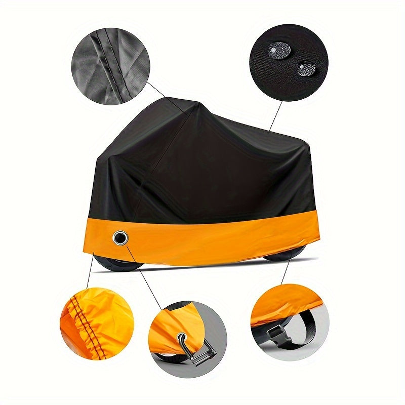 190T Polyester Taffeta Motorcycle Cover Sun Sand Dust Resistant for Bikes and Bicycles