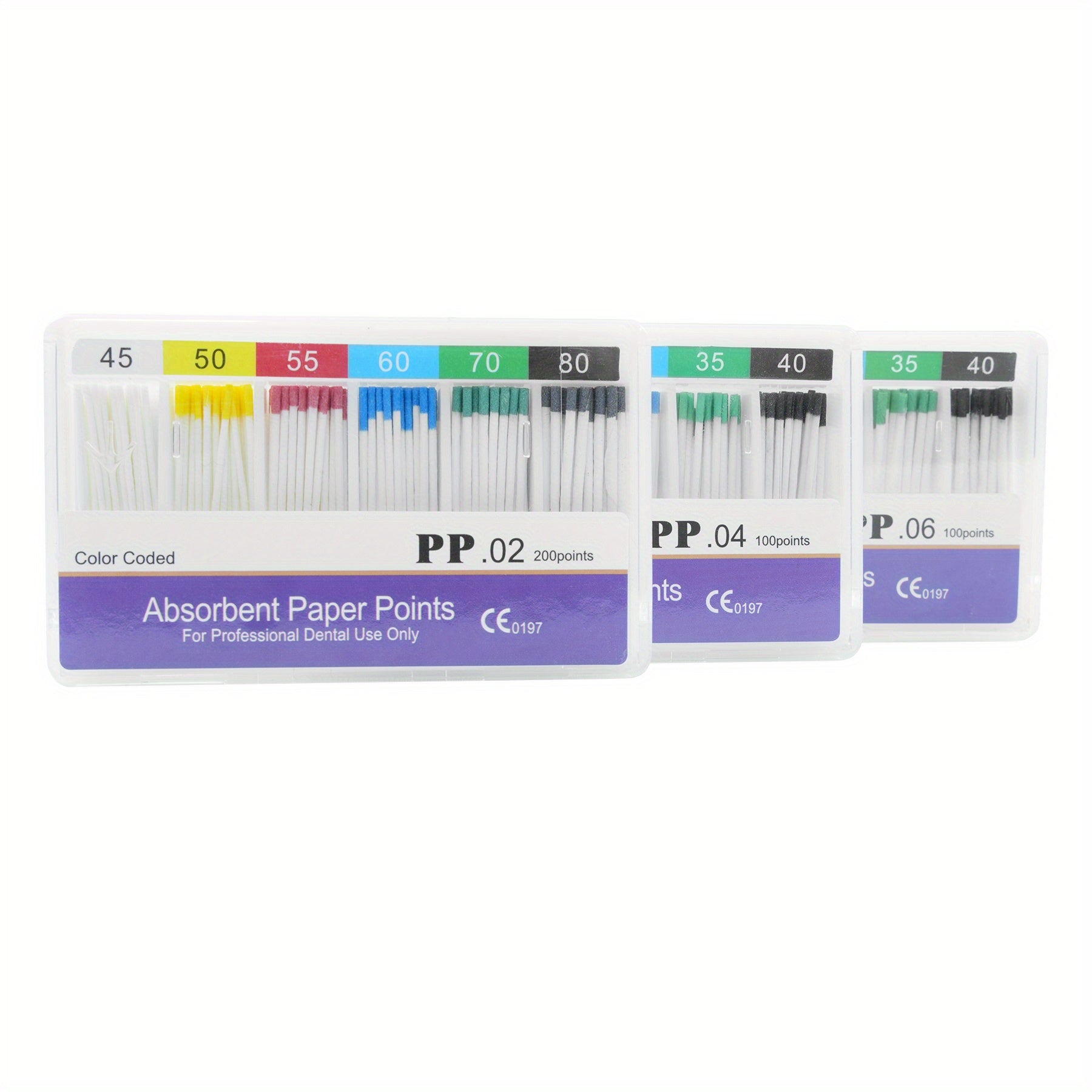 Laboratory Absorbent Paper Points Assorted Sizes and Colors for Lab Use