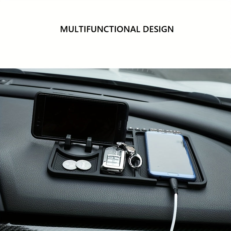 Soporte universal para teléfono de coche, soporte antideslizante para tablero con rotación de 360°