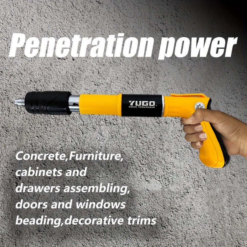 Portable Nail Gun Set for Steel Structures and Ceilings Battery-Free Home Improvement