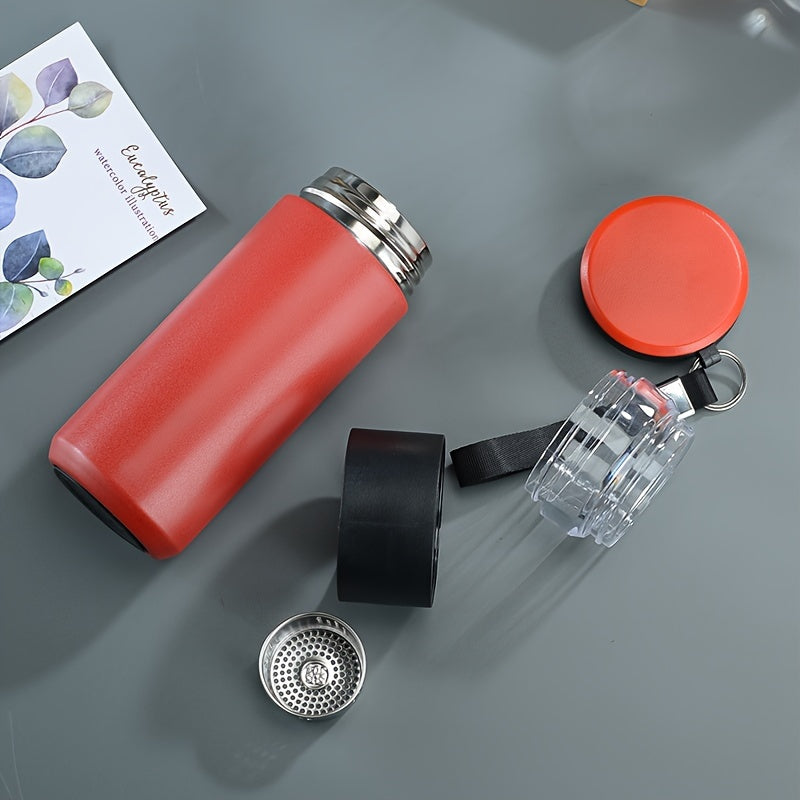 450ml Stainless Steel Tumbler with Tea Infuser Leakproof BPA-Free for Travel Hiking School