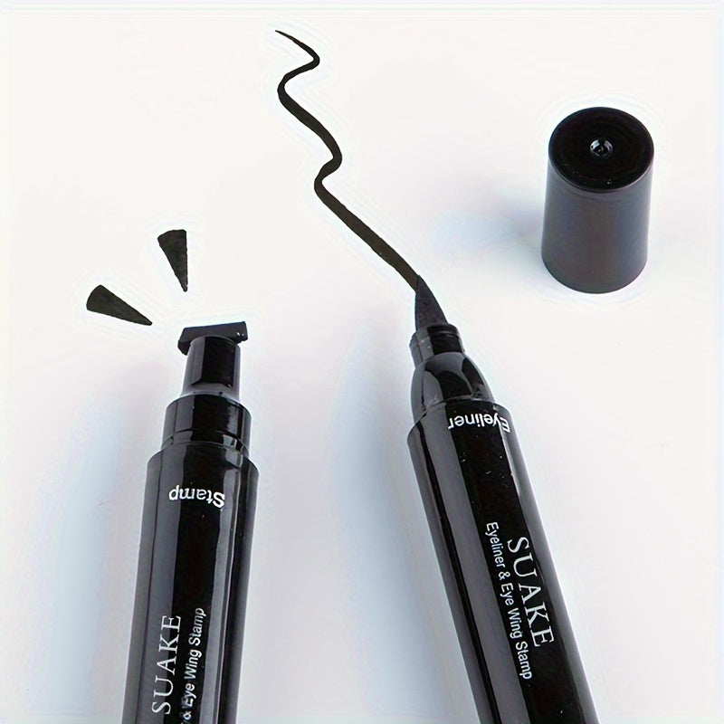 Eyeline Girl Waterproof Double-Head Pen Black Smudge-Proof Long-Lasting