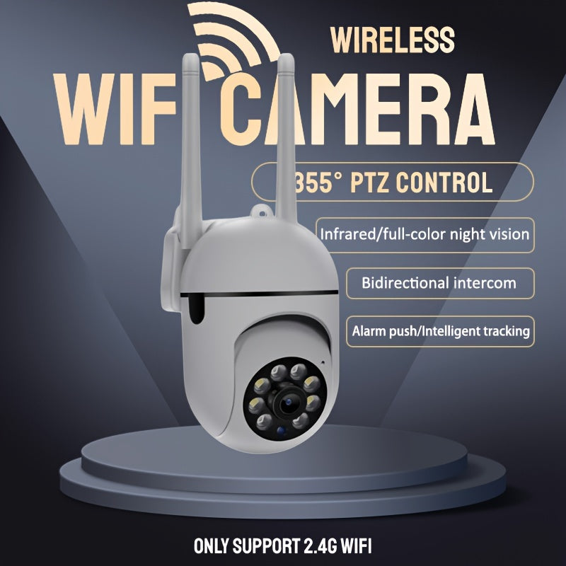 Беспроводная камера видеонаблюдения HD 1080P с панорамным обзором 360°, ночным видением, отслеживанием движения, двусторонним звуком, совместима со смартфонами