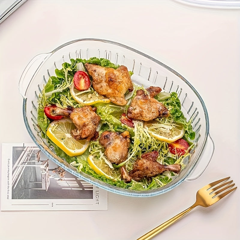 Double-Ear Glass Pot with Lid, Large Capacity, Lead-Free High Borosilicate