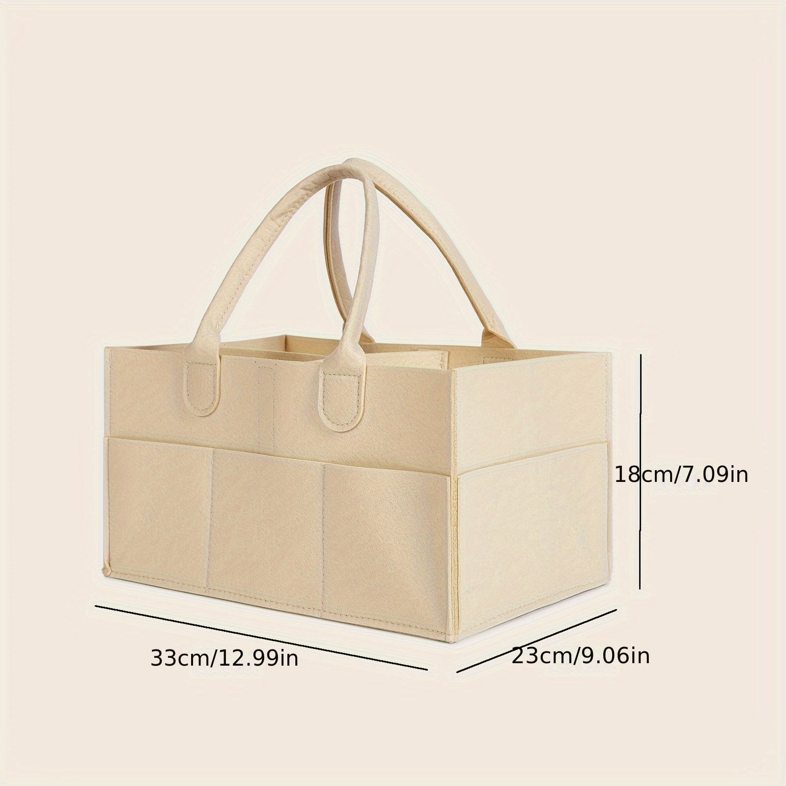 Portable Felt Diaper Bag for New Moms Compact Baby Bag with Diaper Storage