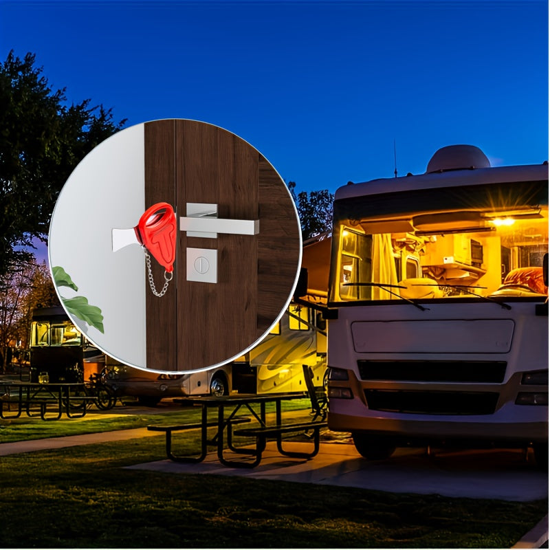 Qizil portativ eshik kaliti, zanglamaydigan po'lat, og'ir xavfsizlik kaliti