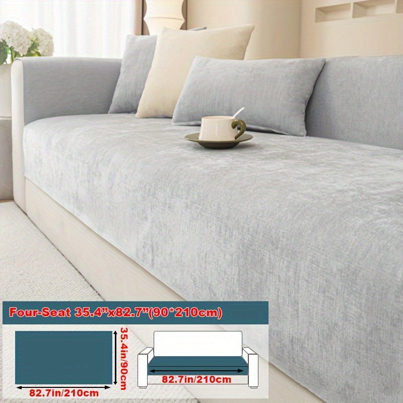 Chenille Sofa Cover for Armchairs and 4-Seater Sofas Pet-Friendly Non-Slip Machine Washable