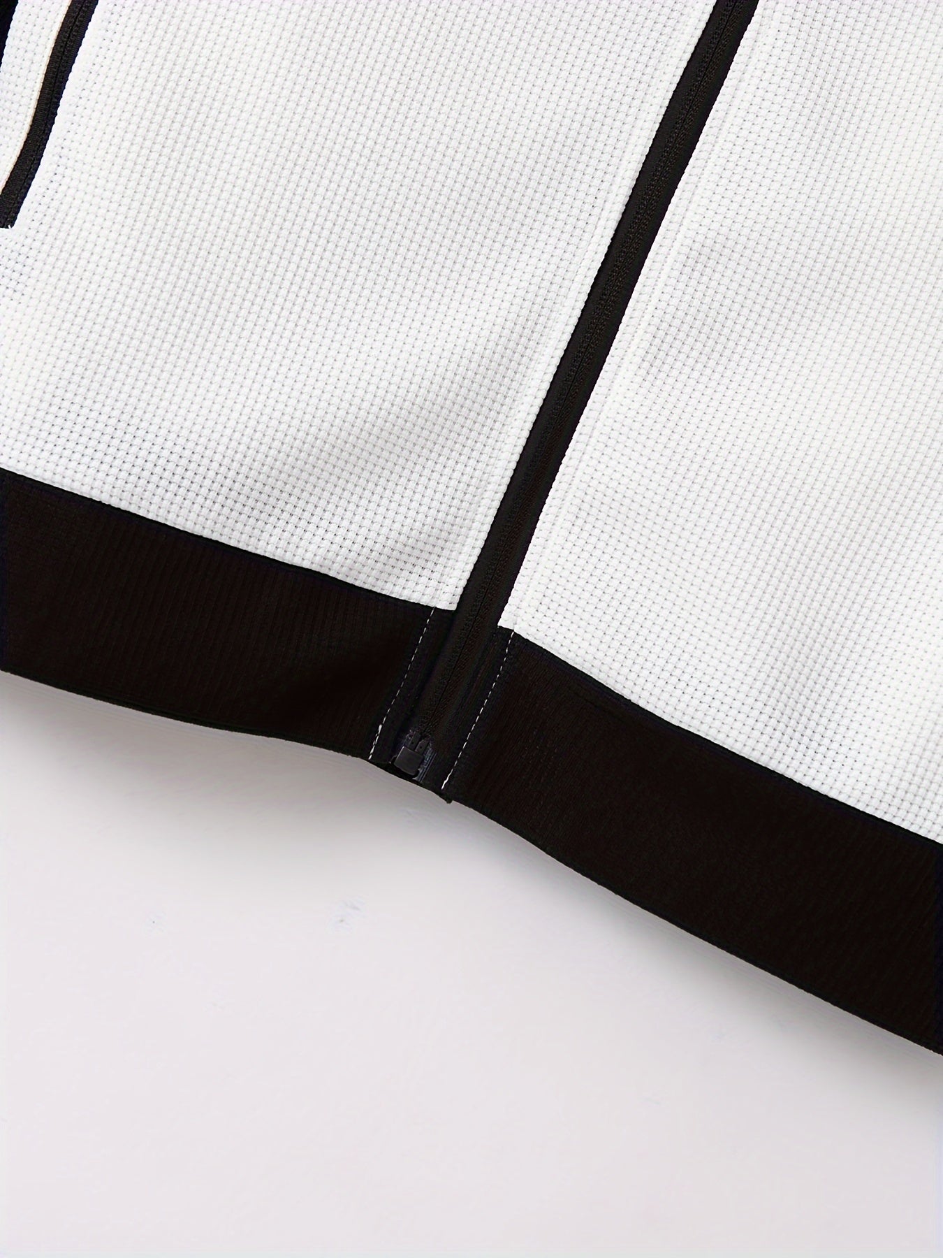 Мужской спортивный костюм из полиэстера: куртка на молнии и джоггеры, весна-осень, цветовые блоки