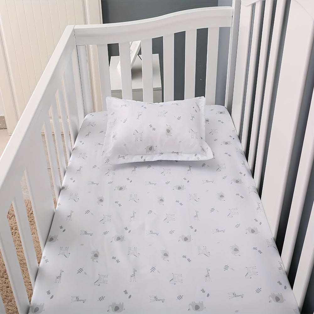 Children's Polyester Bedding Set with Quilt Fitted Sheet Bed Skirt Blanket and Pillowcase