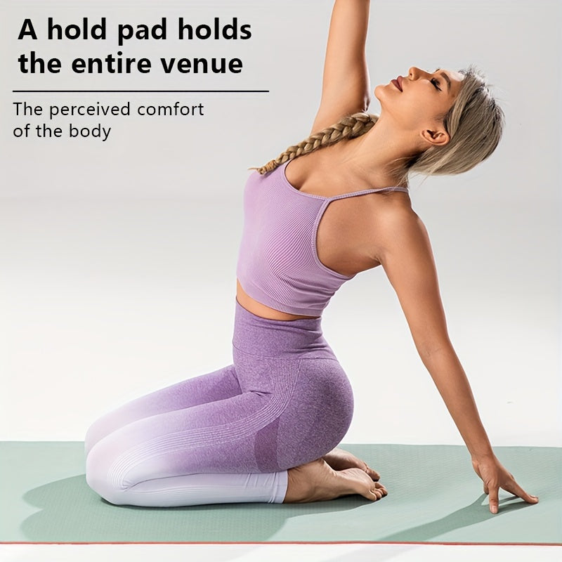 EVA Camo Yoga Mat Non-Slip Sweat-Absorbent Shock-Resistant Lightweight Blue Purple