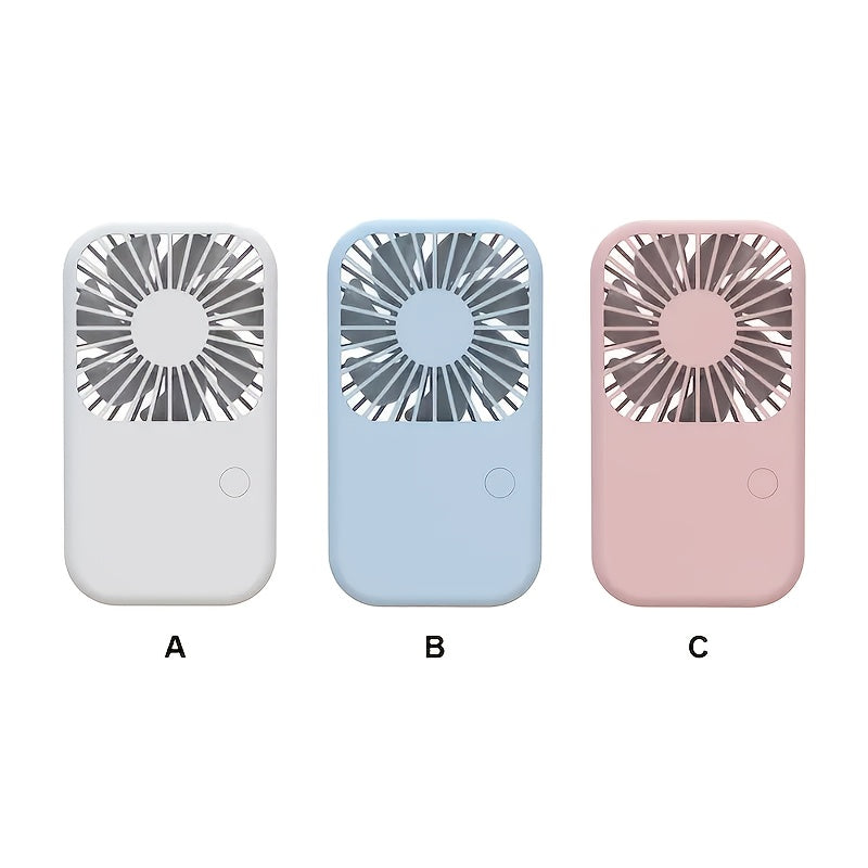 Portable Handheld Fan with USB Rechargeable Stand for Travel and Outdoor Use