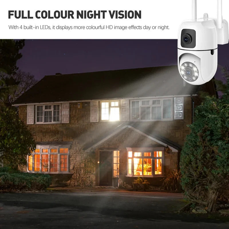 Wireless Security Camera 4MP HD Night Vision Two-Way Audio Indoor Outdoor WiFi PTZ