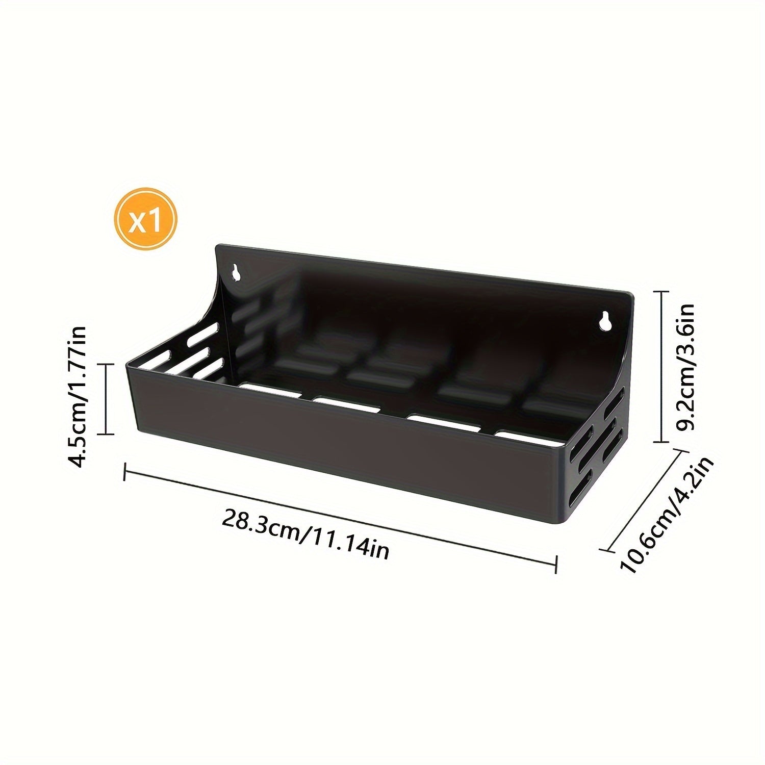 Magnetic Refrigerator Shelf Set of 1 2 or 4 Non-Perforated Metal Wall Mount Storage