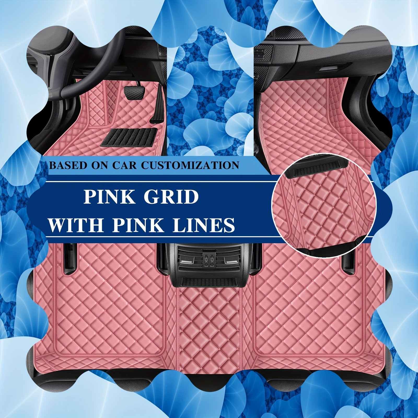 Avtomobil uchun to‘liq atrofdagi sun’iy charm qoplamali pol matosi, suv o'tkazmaydigan, changga chidamli, aşınmaya qarshi