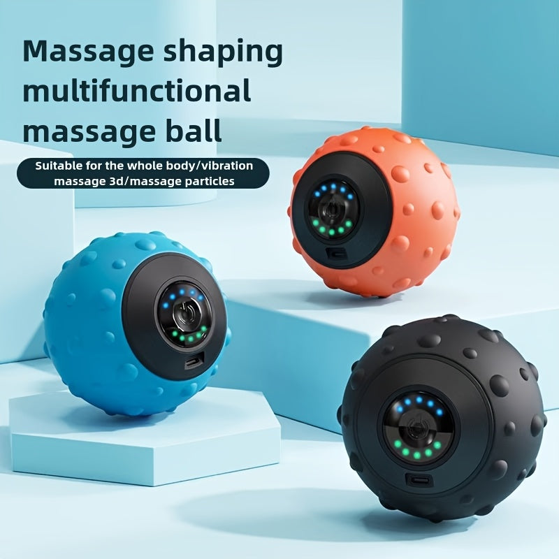 Rechargeable Vibrating Massage Ball with 5 Speed Settings for Yoga and Fitness