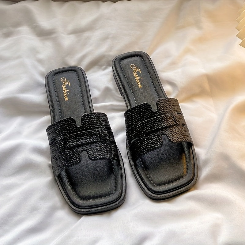 Ayollar uchun EVA sandalki, yopilmaydigan, tekis, ochiq barmoqli, kundalik plyaj poyabzali