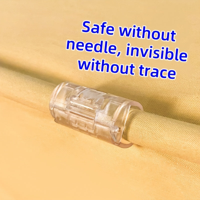 20 Pieces Transparent Bed Sheet Clips Reusable No-Mark Gripper Pins