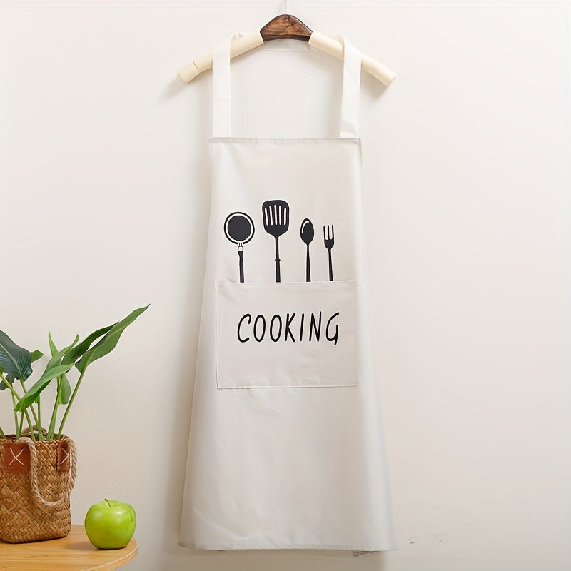 Waterproof Oil-Proof Kitchen Apron for Women Adjustable Waist Cooking Utensil Protector